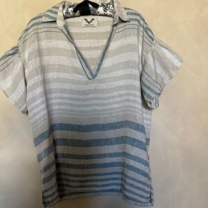 Vero Lino linen blouse top women's size s/m